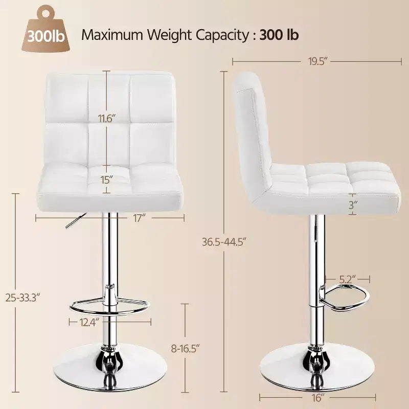 Modern Swivel Counter Stool with Adjustable Height