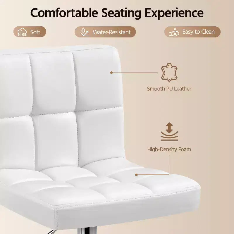 Modern Swivel Counter Stool with Adjustable Height
