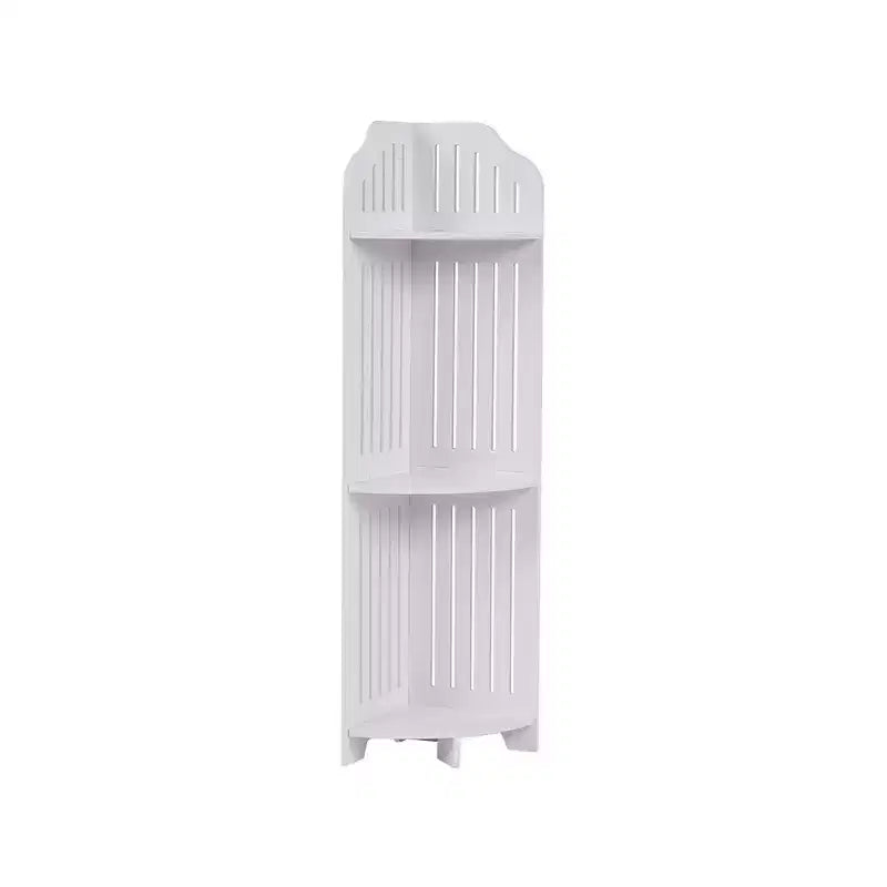 3/4-Tier Corner Shelf Stand, Small Storage Organizer for Narrow Space, Toilet Paper Stand for Bathroom, White