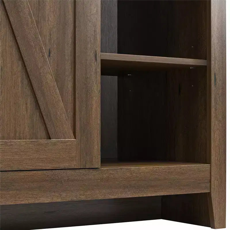Alton Farmhouse Nightstand with 4 Shelves