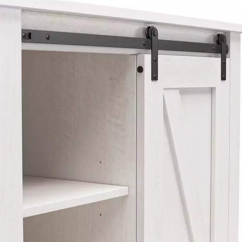 Alton Farmhouse Nightstand with 4 Shelves