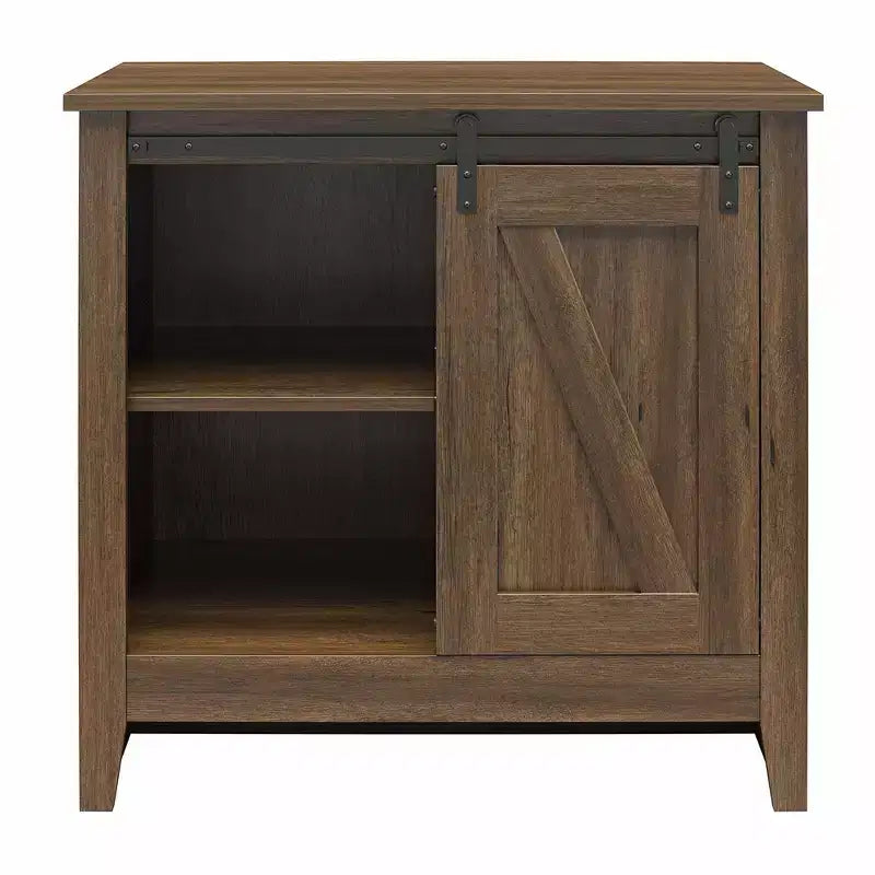 Alton Farmhouse Nightstand with 4 Shelves