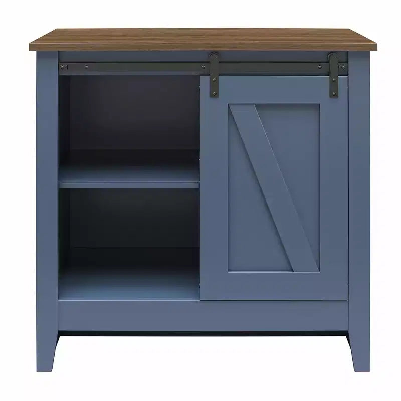 Alton Farmhouse Nightstand with 4 Shelves