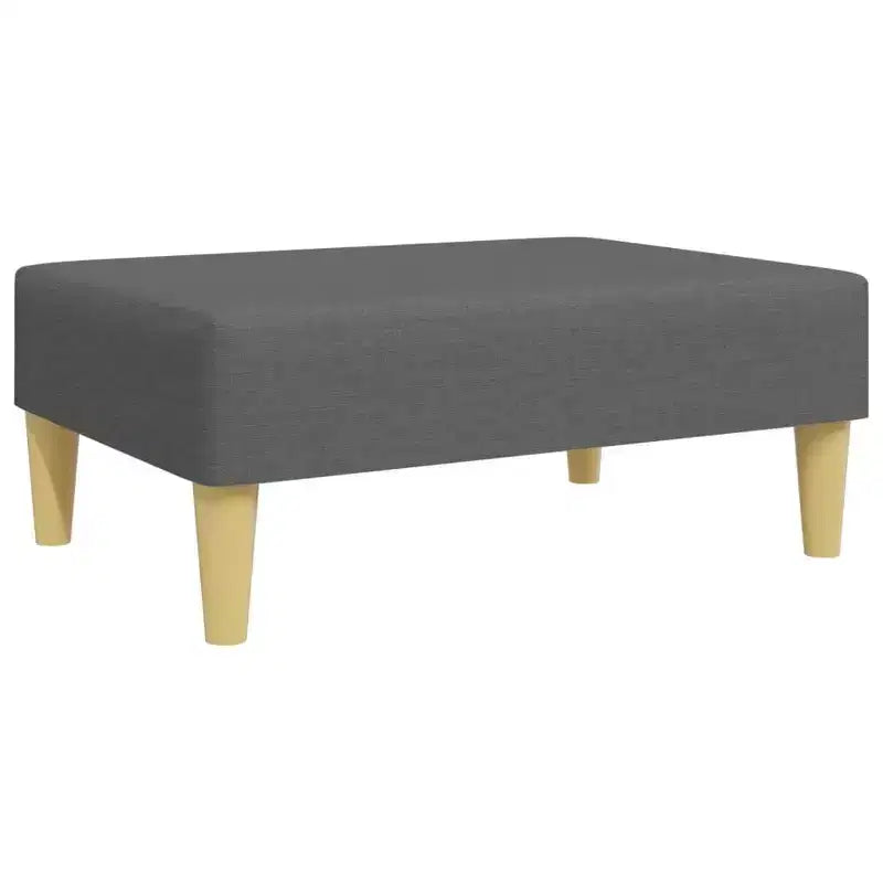 2-Seater Sofa Bed with Pillows and Footstool - Dark Gray Velvet
