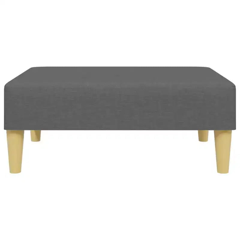 2-Seater Sofa Bed with Pillows and Footstool - Dark Gray Velvet