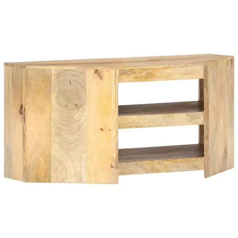 TV Cabinet Varied wood tones Solid mango wood 35.4x17.7x17.7 in