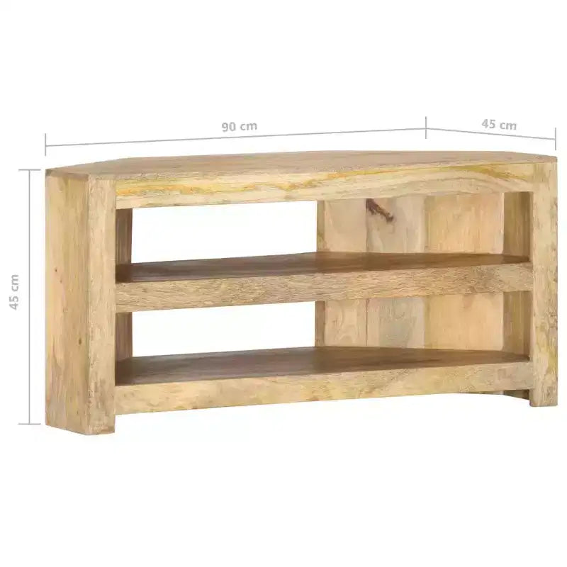 TV Cabinet Varied wood tones Solid mango wood 35.4x17.7x17.7 in