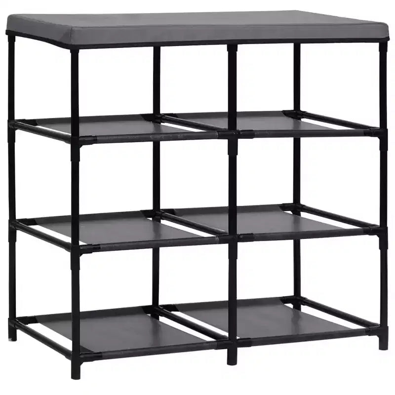 Cabinet Shelf Grey Steel and Fabric Medium Cabinet Shelf