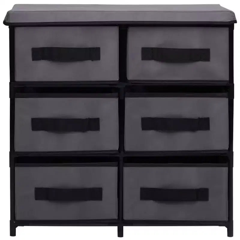 Cabinet Shelf Grey Steel and Fabric Medium Cabinet Shelf