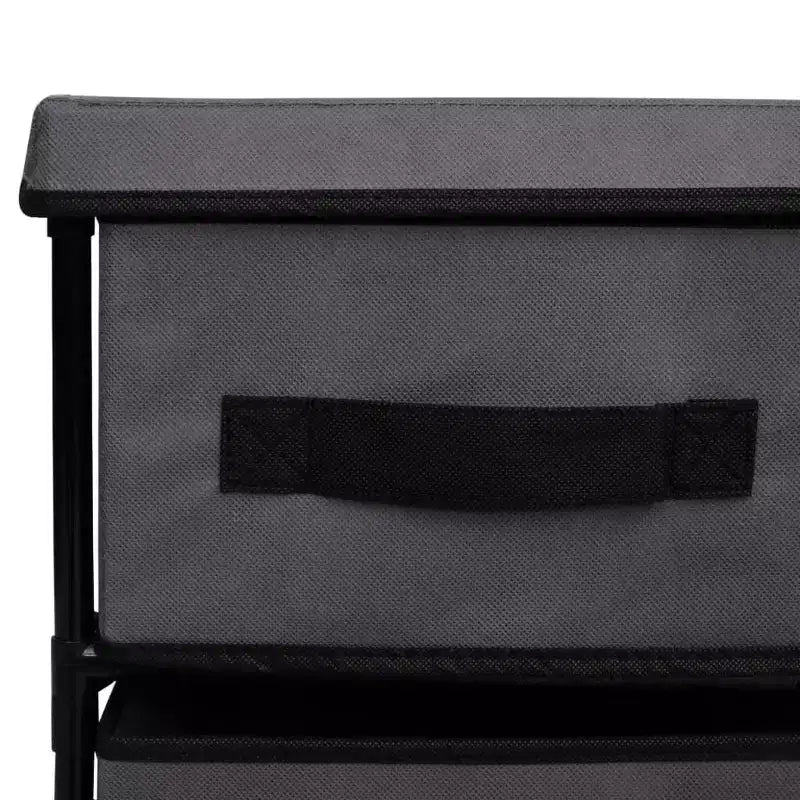 Cabinet Shelf Grey Steel and Fabric Medium Cabinet Shelf