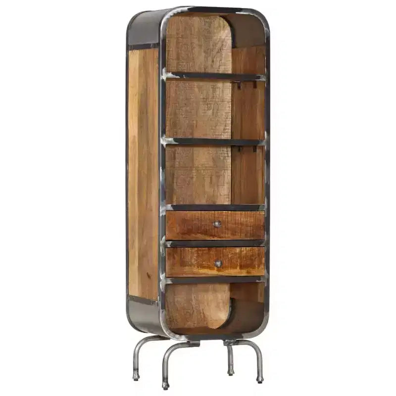 Solid Wood Highboard - Mango Wood Storage Cabinet in Brown - Unique Rustic Style Stand with Ample Storage Space