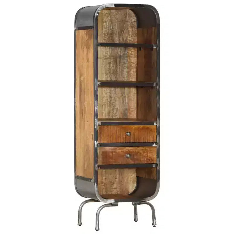 Solid Wood Highboard - Mango Wood Storage Cabinet in Brown - Unique Rustic Style Stand with Ample Storage Space