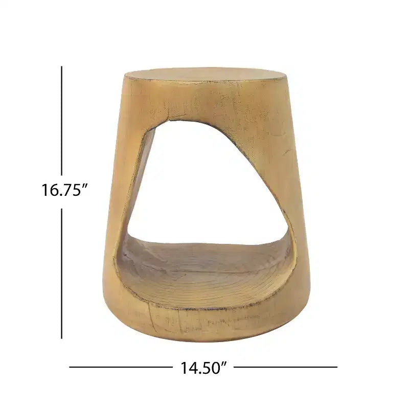 Hollow Console Table Wood Like Texture Natural Color for Living Room