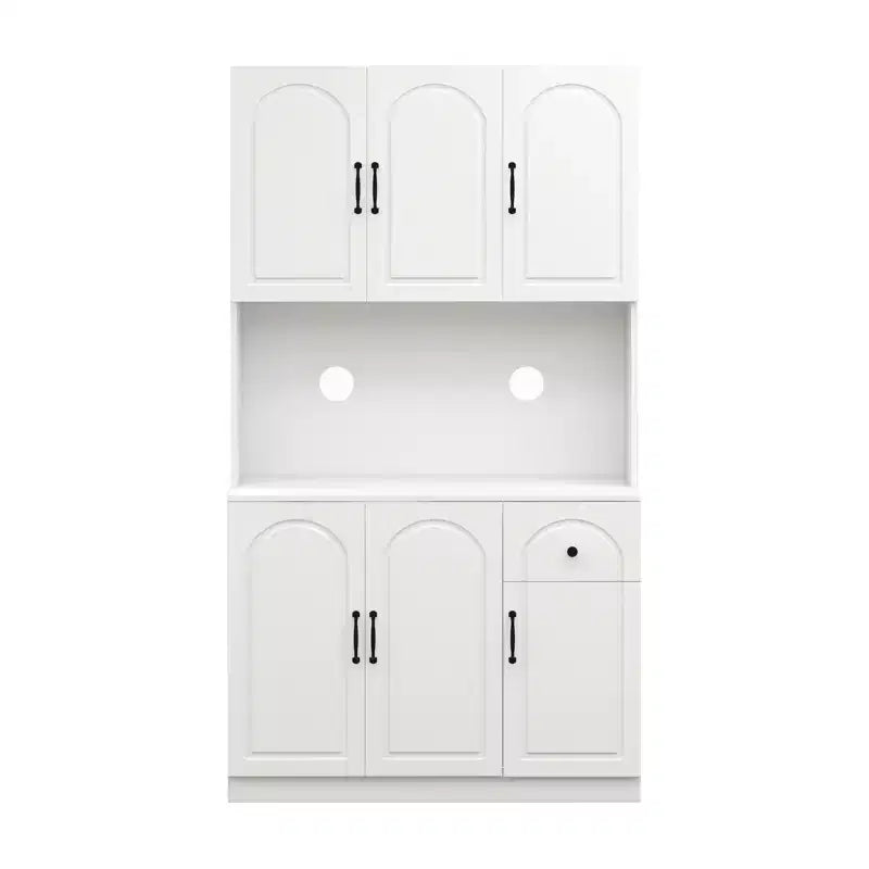 71 Freestanding Buffet Cabinet with Storage, Modern Pantry Cabinet Sideboard Cabinet with Microwave Stand for Kitchen Living Room