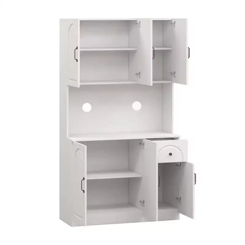 71 Freestanding Buffet Cabinet with Storage, Modern Pantry Cabinet Sideboard Cabinet with Microwave Stand for Kitchen Living Room
