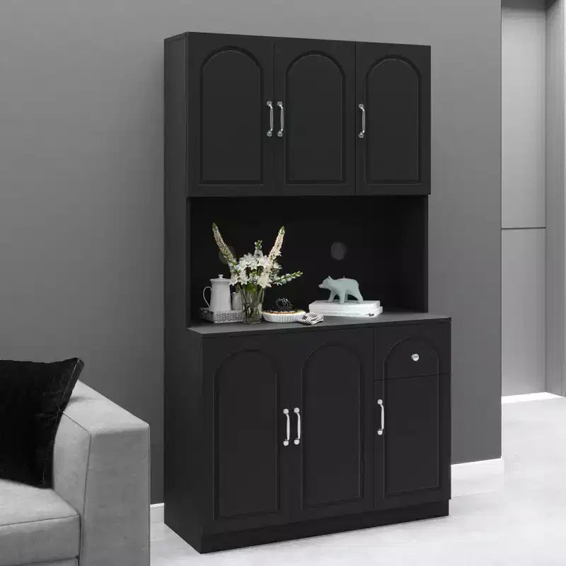71 Freestanding Buffet Cabinet with Storage, Modern Pantry Cabinet Sideboard Cabinet with Microwave Stand for Kitchen Living Room