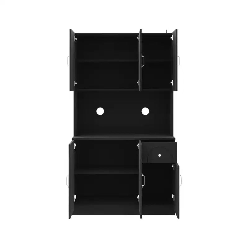 71 Freestanding Buffet Cabinet with Storage, Modern Pantry Cabinet Sideboard Cabinet with Microwave Stand for Kitchen Living Room