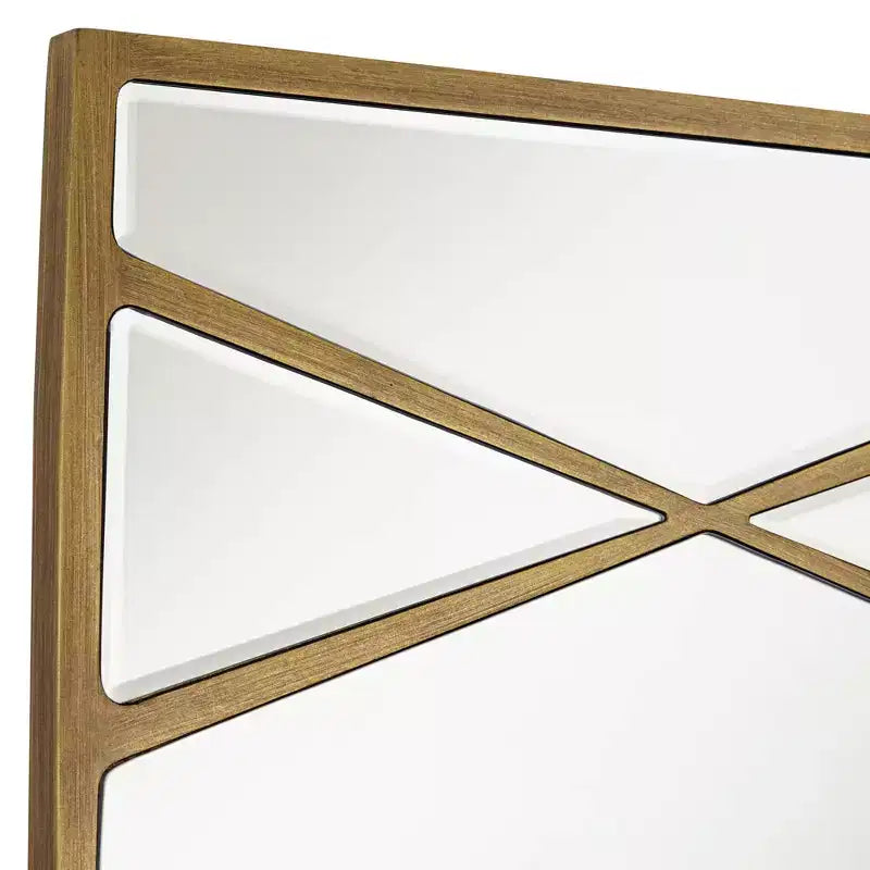 Double Cross Gold 23 1/4 x 42 Rectangular Wall Mirror