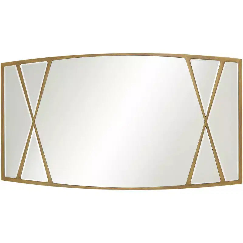 Double Cross Gold 23 1/4 x 42 Rectangular Wall Mirror