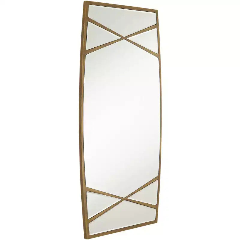 Double Cross Gold 23 1/4 x 42 Rectangular Wall Mirror