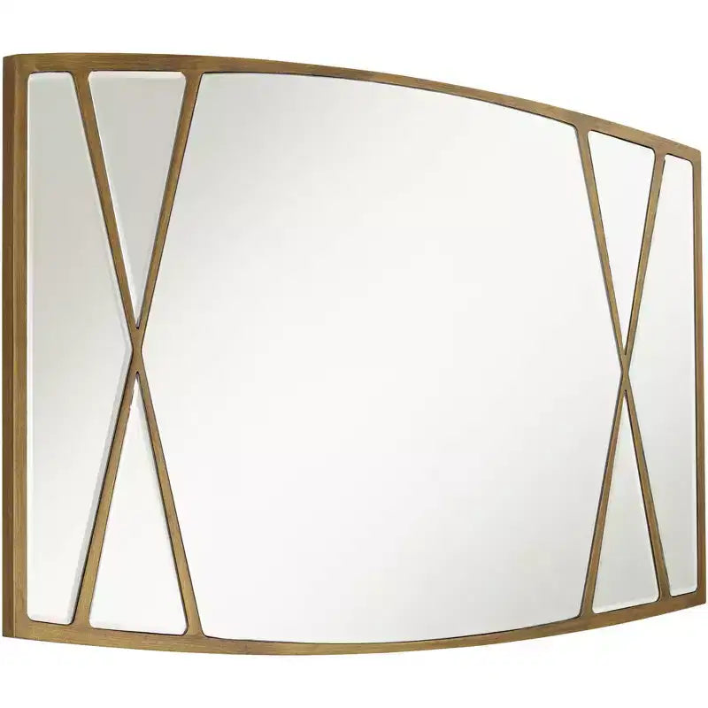 Double Cross Gold 23 1/4 x 42 Rectangular Wall Mirror