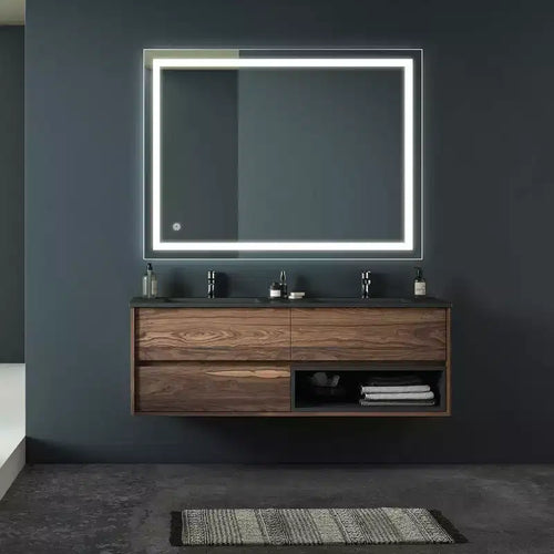 Acekool 32 x 24 Inch Bathroom Mirror, Wall Mounted Vanity Mirror with Touch Control, Dimmable Brightness, Anti-Fog, Color Temperature Selection