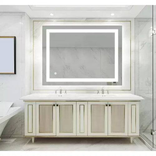32 x 24 Inch Bathroom Mirror, Wall Mounted Vanity Mirror with Touch Control, Dimmable Brightness, Anti-Fog, Color Temperature Selection