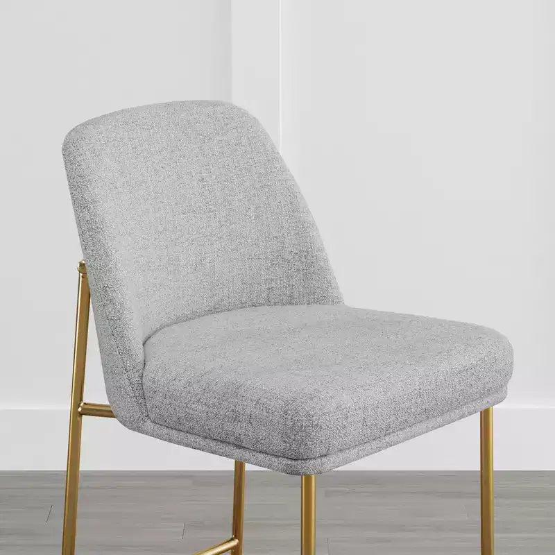 Modern 27 inch Counter Height Bar Stool with Gold Frame Set of 2