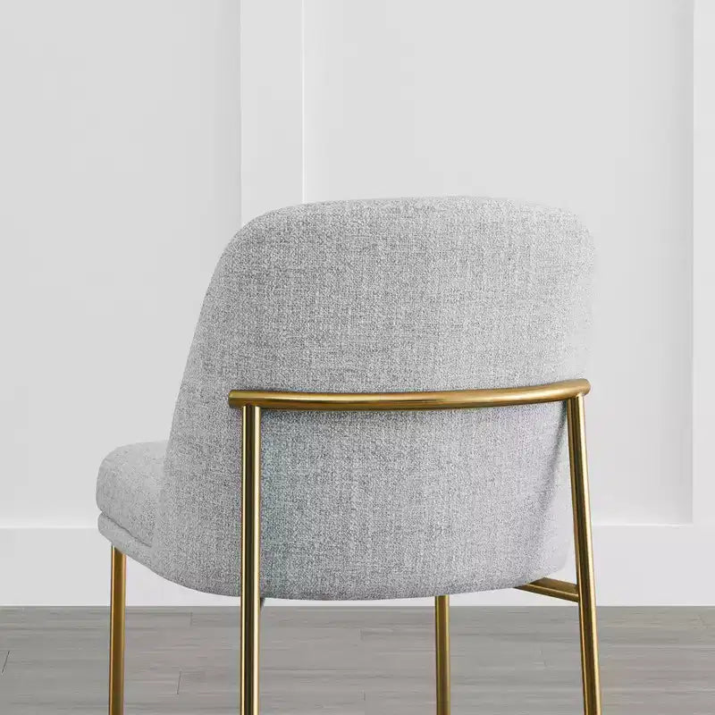 Modern 27 inch Counter Height Bar Stool with Gold Frame Set of 2