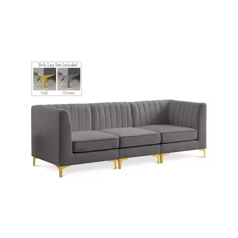 Alina Velvet Sofa