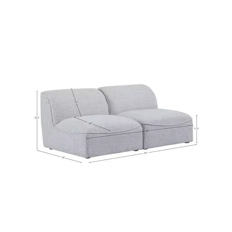 Miramar Durable Linen Textured Modular Sofa