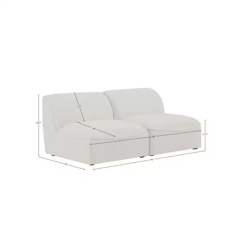 Miramar Durable Linen Textured Modular Sofa