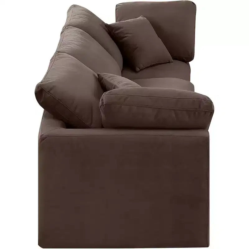 Indulge Brown Velvet Modular Sofa