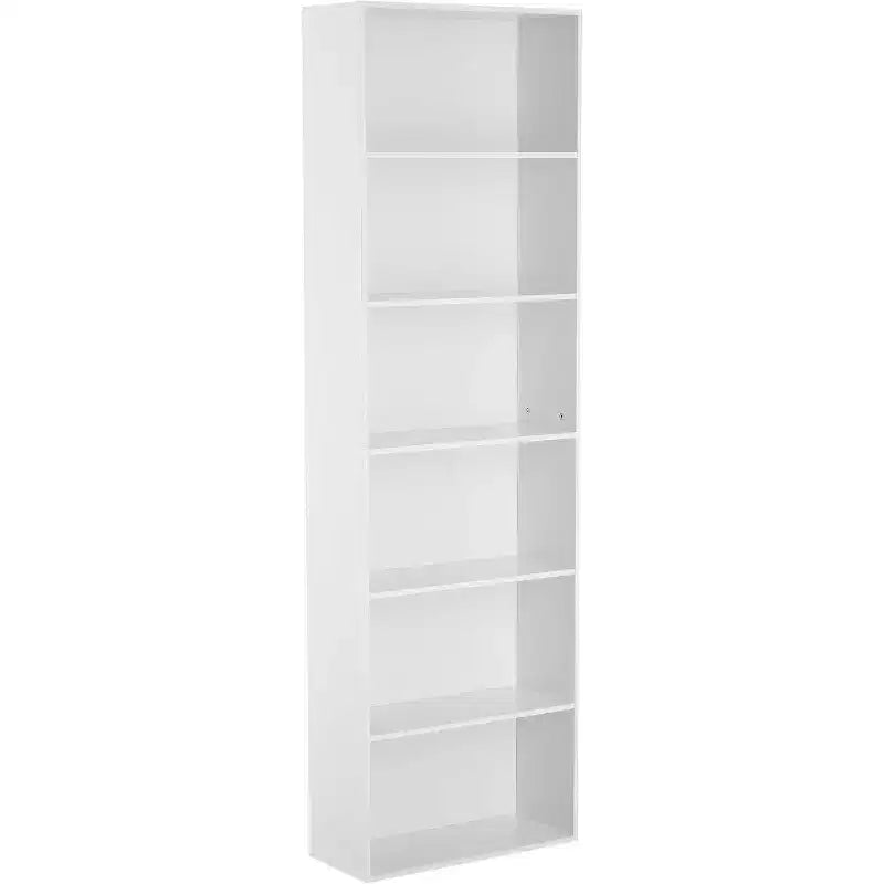 Industrial 6 Tier Bookcase, Tall Storage Shelf for Home Office, 71 Inch Modern Bookshelf for Living Room, Bedroom, Easy Assembly