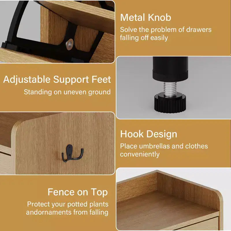 Shoe Cabinet with 4 Flip Drawers,Narrow Shoe Cabinet Storage,Freestanding Shoe Storage Cabinet Organizer,Dry and Wet Separation with Metal Legs