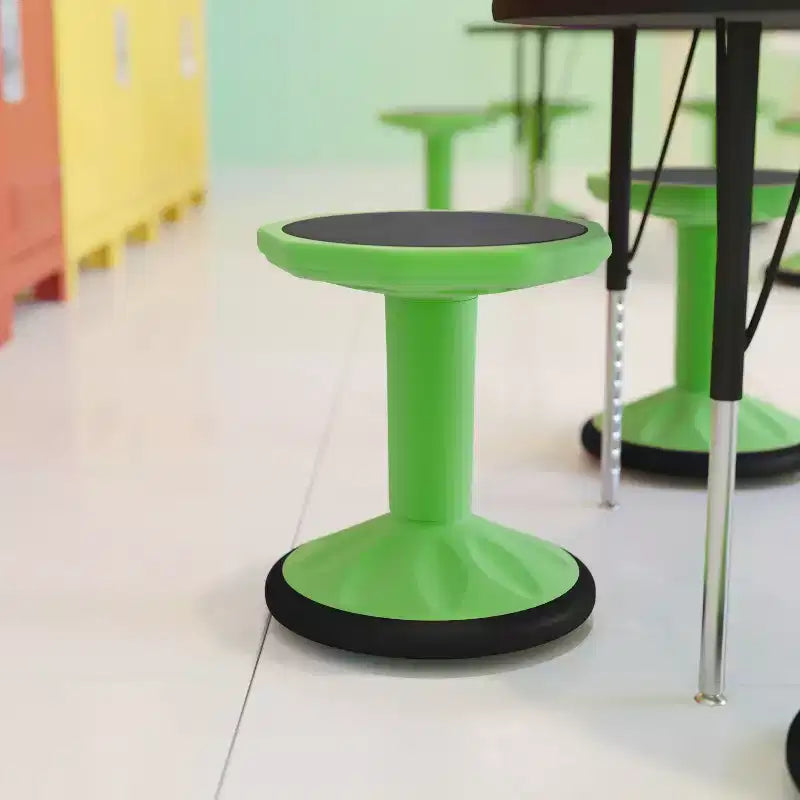 Lucas Fixed Height Kids Flexible Active Stool for Classroom and Home with Non-Skid Bottom