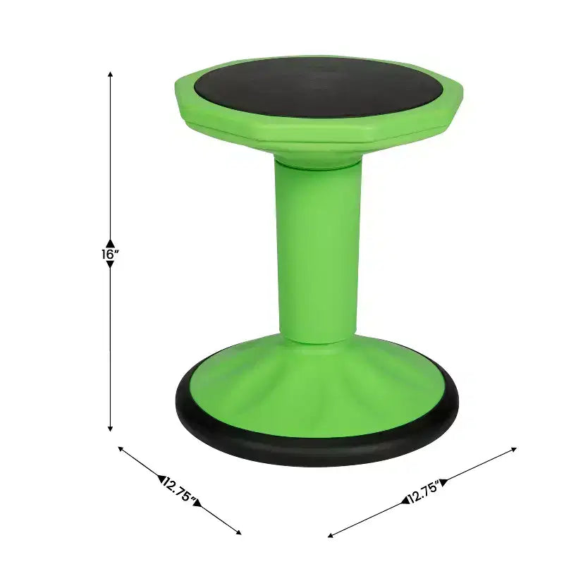 Lucas Fixed Height Kids Flexible Active Stool for Classroom and Home with Non-Skid Bottom