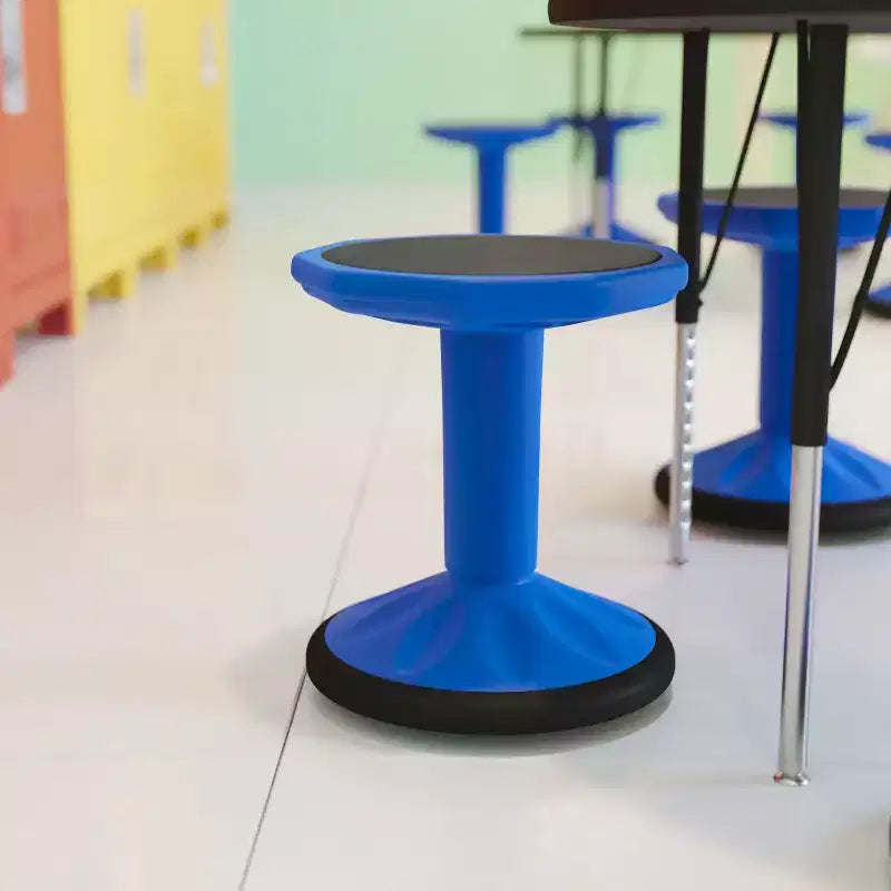 Lucas Fixed Height Kids Flexible Active Stool for Classroom and Home with Non-Skid Bottom