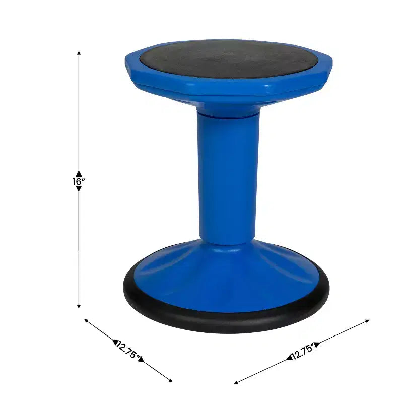 Lucas Fixed Height Kids Flexible Active Stool for Classroom and Home with Non-Skid Bottom