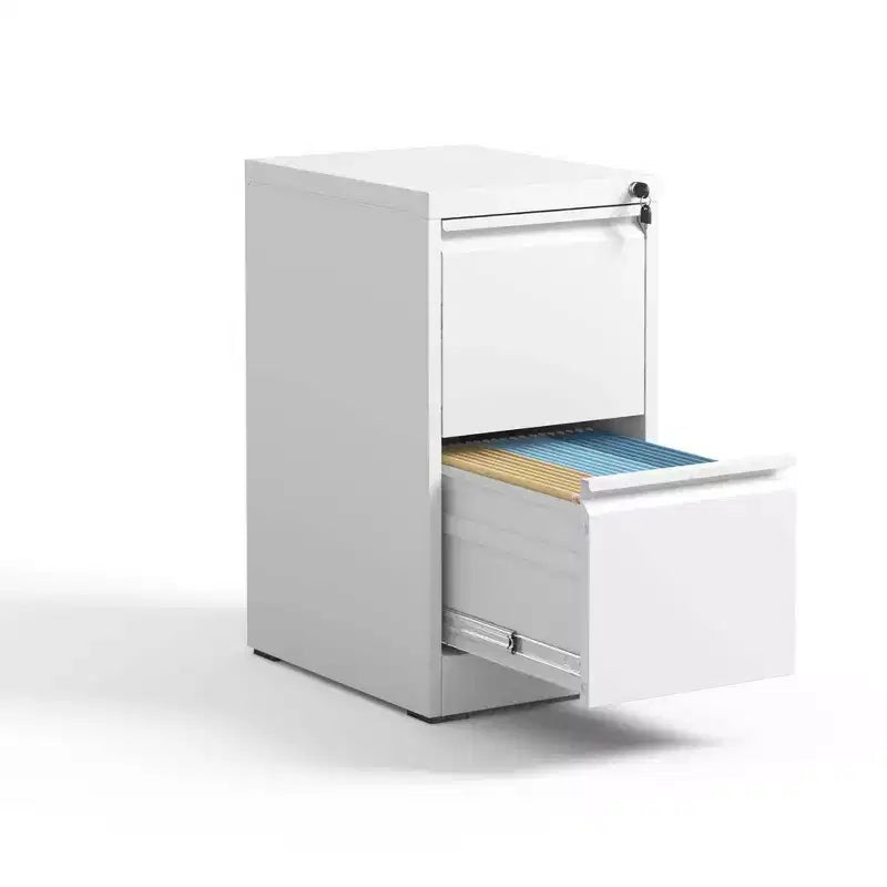 Vertical Double Drawer Metal Filing File Cabinet With Lock For Storing A4 Sized Files