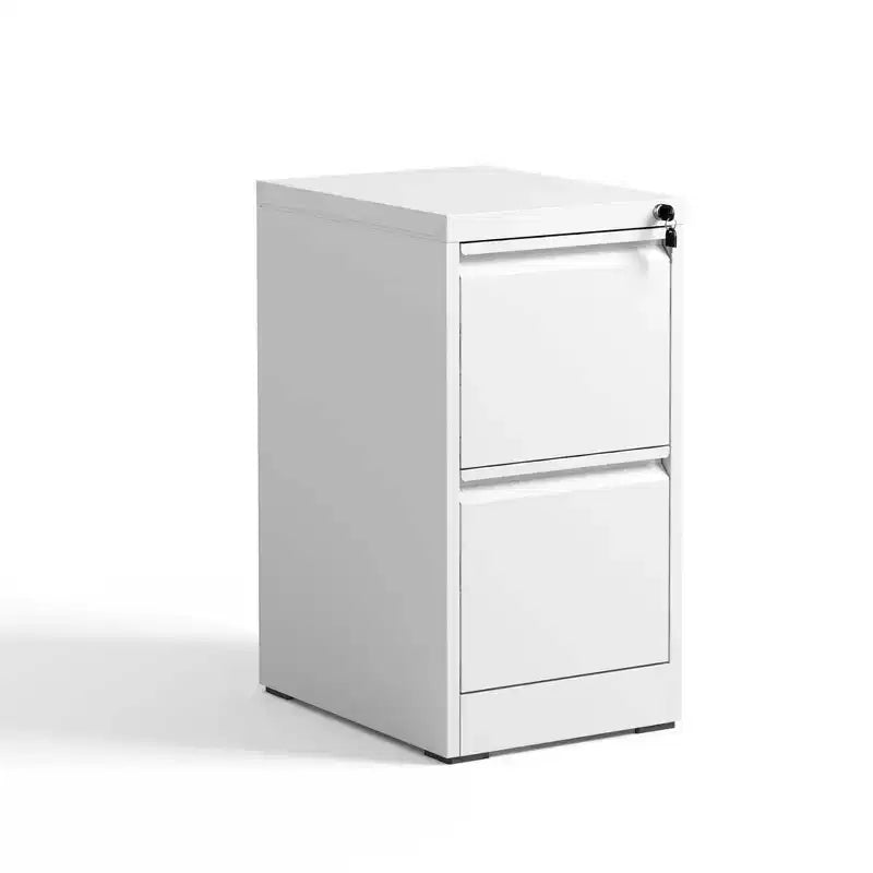 Vertical Double Drawer Metal Filing File Cabinet With Lock For Storing A4 Sized Files