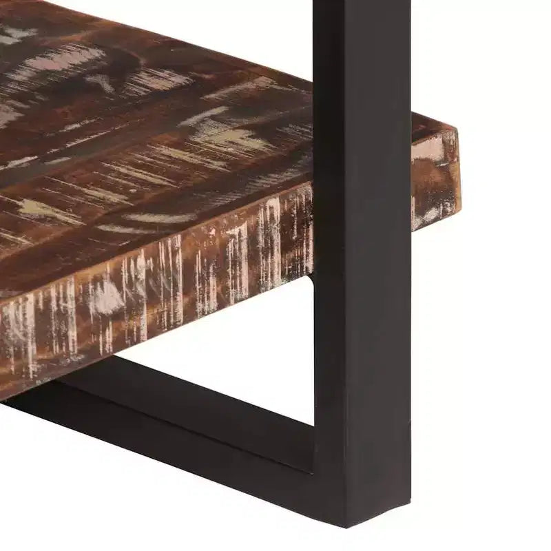 Bookcase Mixed color finish Solid Reclaimed Wood and Iron Large