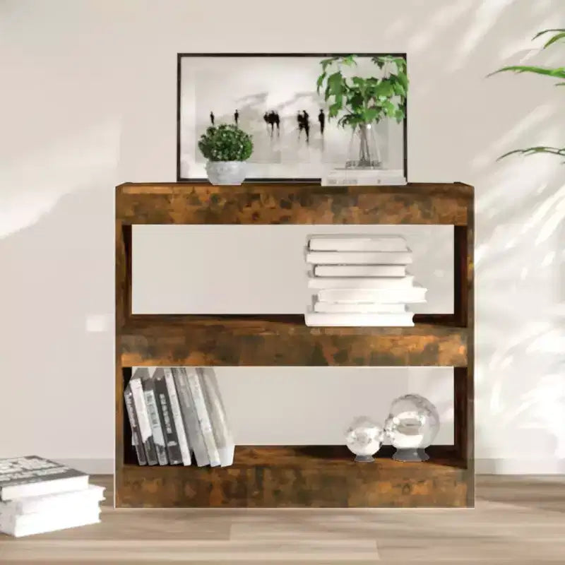 Book Cabinet Smoked oak Engineered wood Medium Book Cabinet