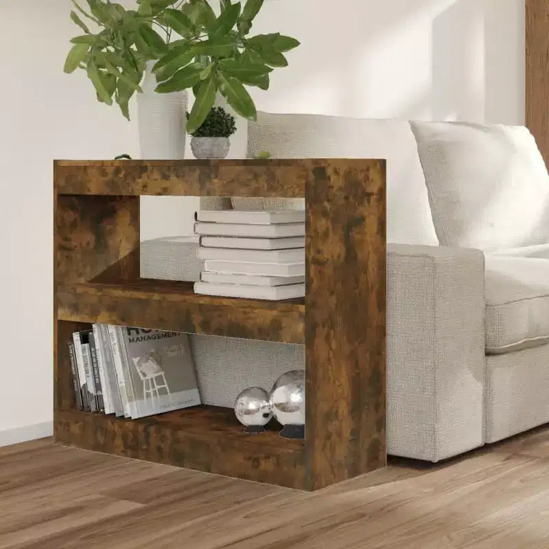 Book Cabinet Smoked oak Engineered wood Medium Book Cabinet
