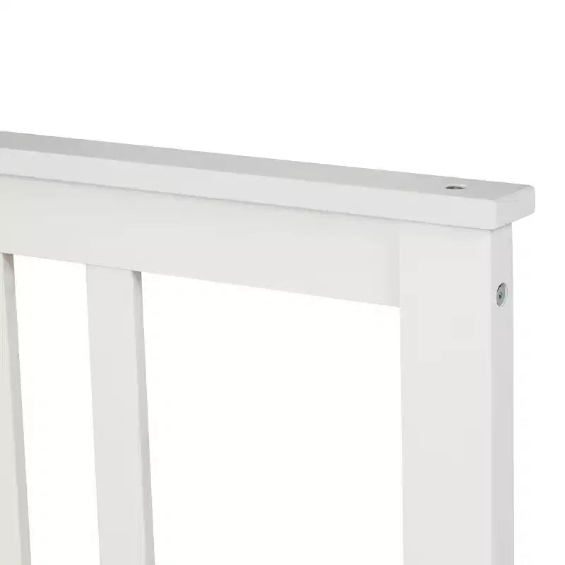 Full Size Wood Platform Bed?With Headboard and Footboard, Easy Assembly, White