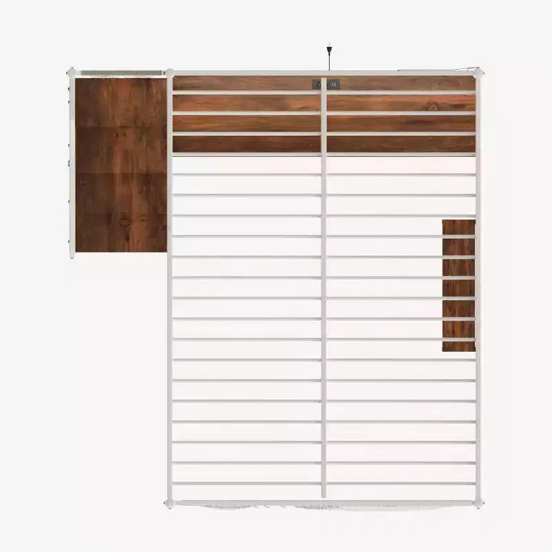 Metal Loft Bed with built-in Desk, Storage shelves and lighting for bedroom and dorm