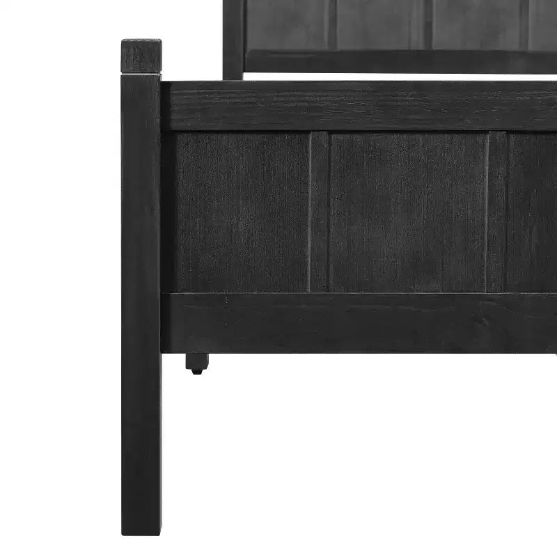 Queen Size Flat Panel Bed With Headboard & Footboard, Easy Assembly