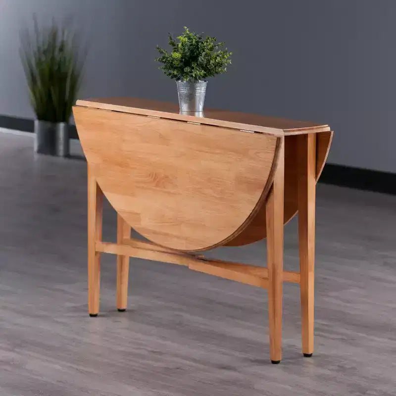 Double Drop Leaf Dining Table Wood/Light Oak