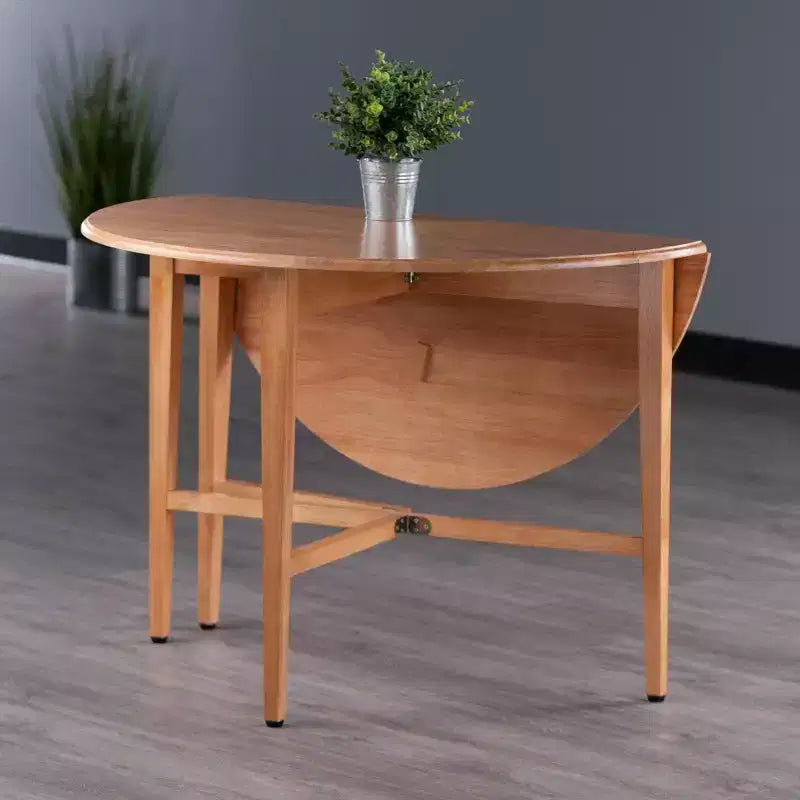 Double Drop Leaf Dining Table Wood/Light Oak