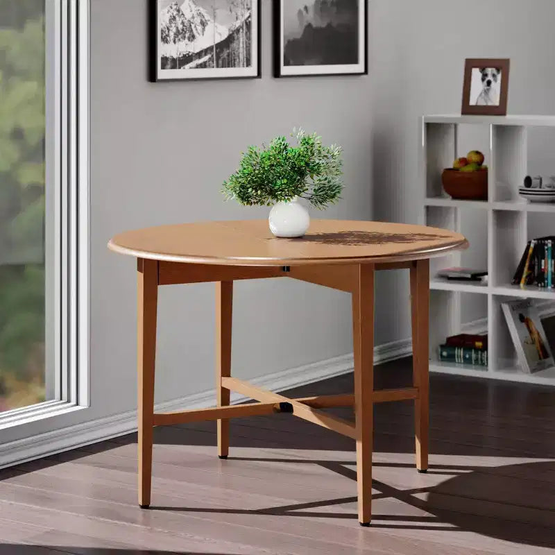 Double Drop Leaf Dining Table Wood/Light Oak